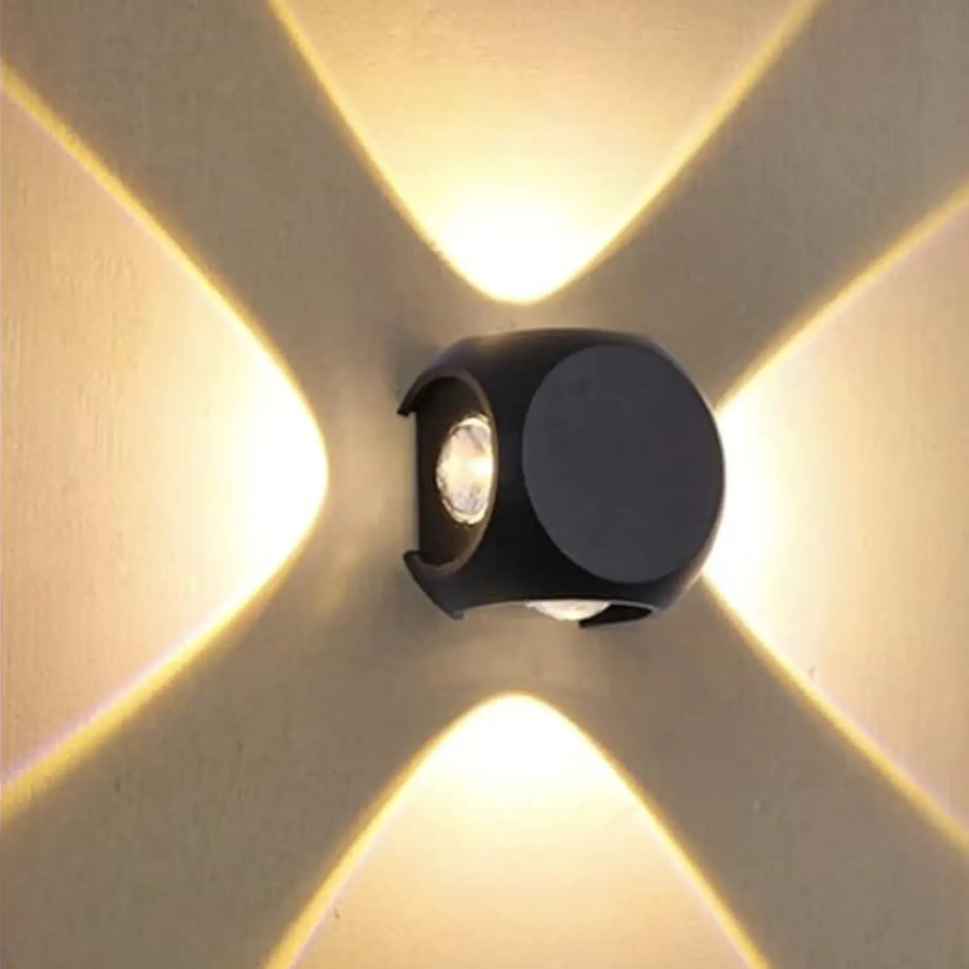 Celight 4 Way Wall Light, IP65 Waterproof & Shockproof, WarmWhite, Metal Body| 4 Side Light| Wall lamp| Pack of 1