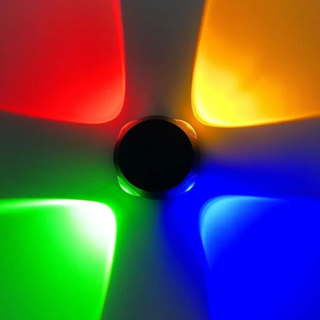 CELIGHT 4 Way Wall Light |RGB| Multicolor Four Way Light for Wall| Four Direction Wall Light |Waterproof Light | Multicolor Wall lamp| Outdoor Lights for Garden, Entryway, Balcony|Pack of 1|