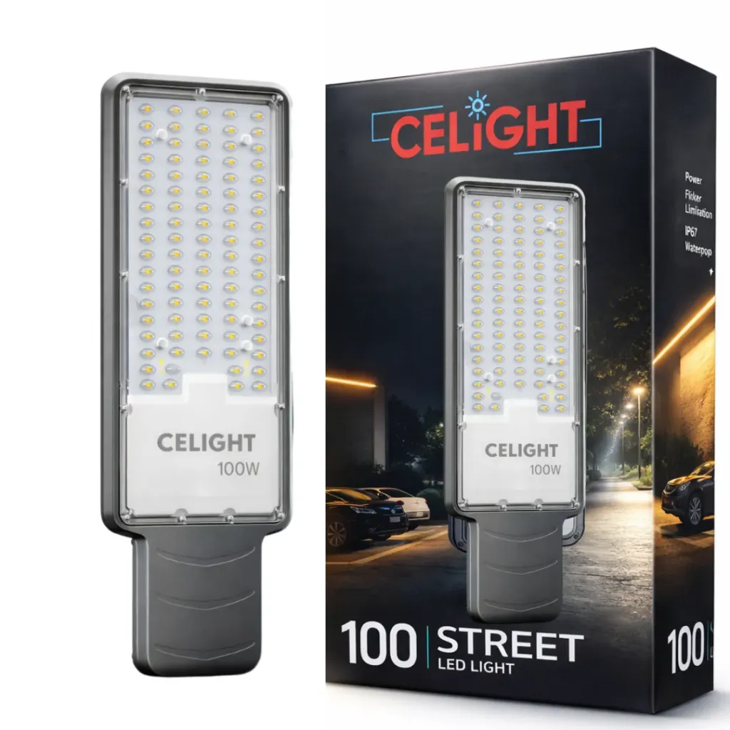 Celight 100W LED Street Light Waterproof | Aluminium Body | IP67 rated | High Lumen Output | 6500K Cool White | 2-Year Warranty