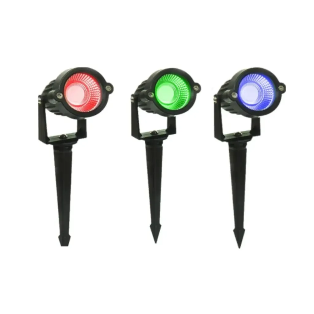 CELIGHT 5W RGB LED Garden Spike Light|Automatic Color Changing|Waterproof Outdoor Tree Multicolor Spotlight| Spike Lamp for Lawn, Garden, Pathway,Plants and Trees|Pack of 1|